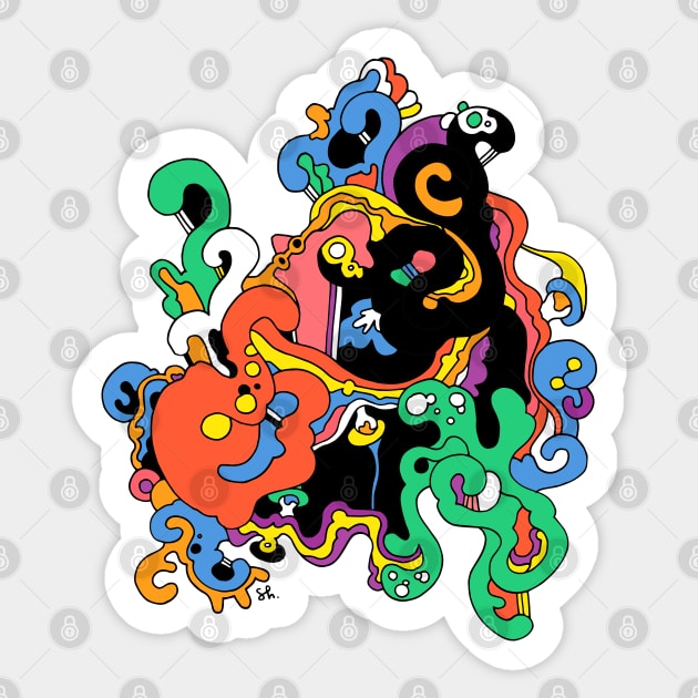 Swirly Junction Sticker by ShelbyWorks